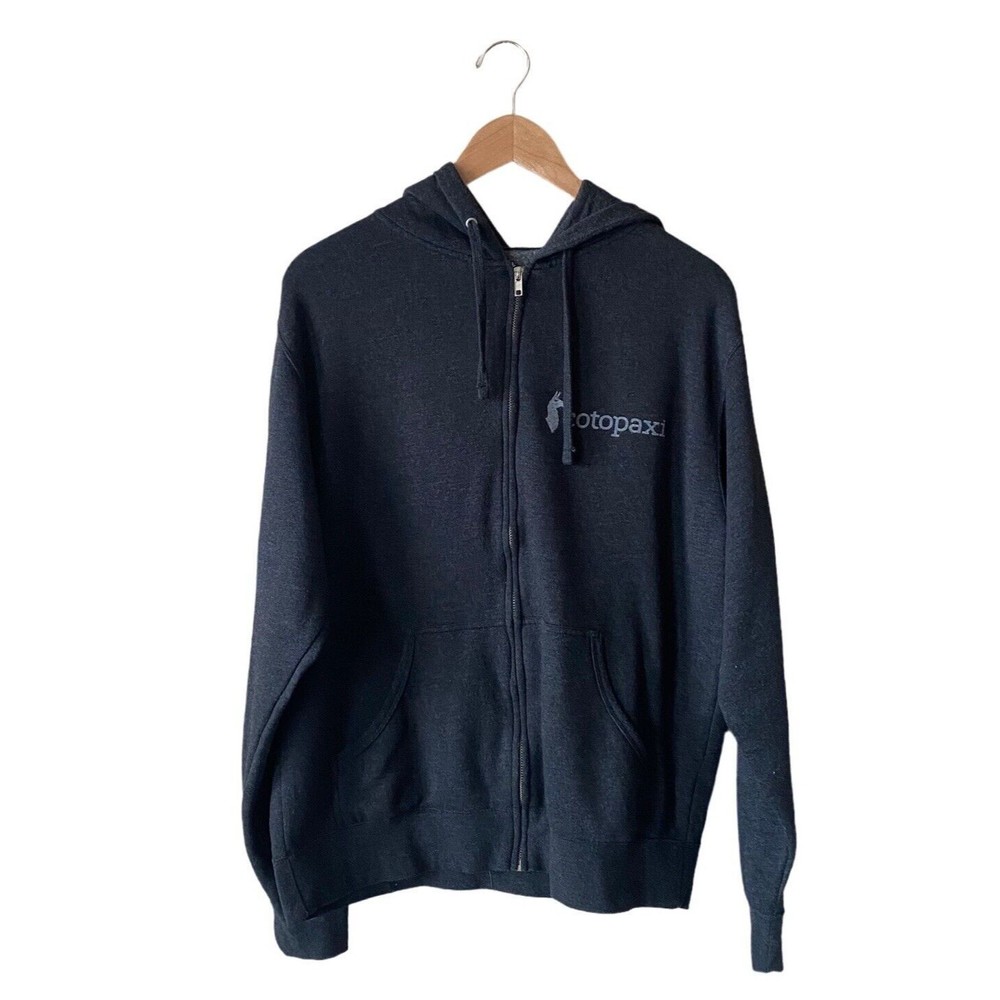 Cotopaxi Gray Full Zip Logo Hoodie | Unisex | Women’s Large